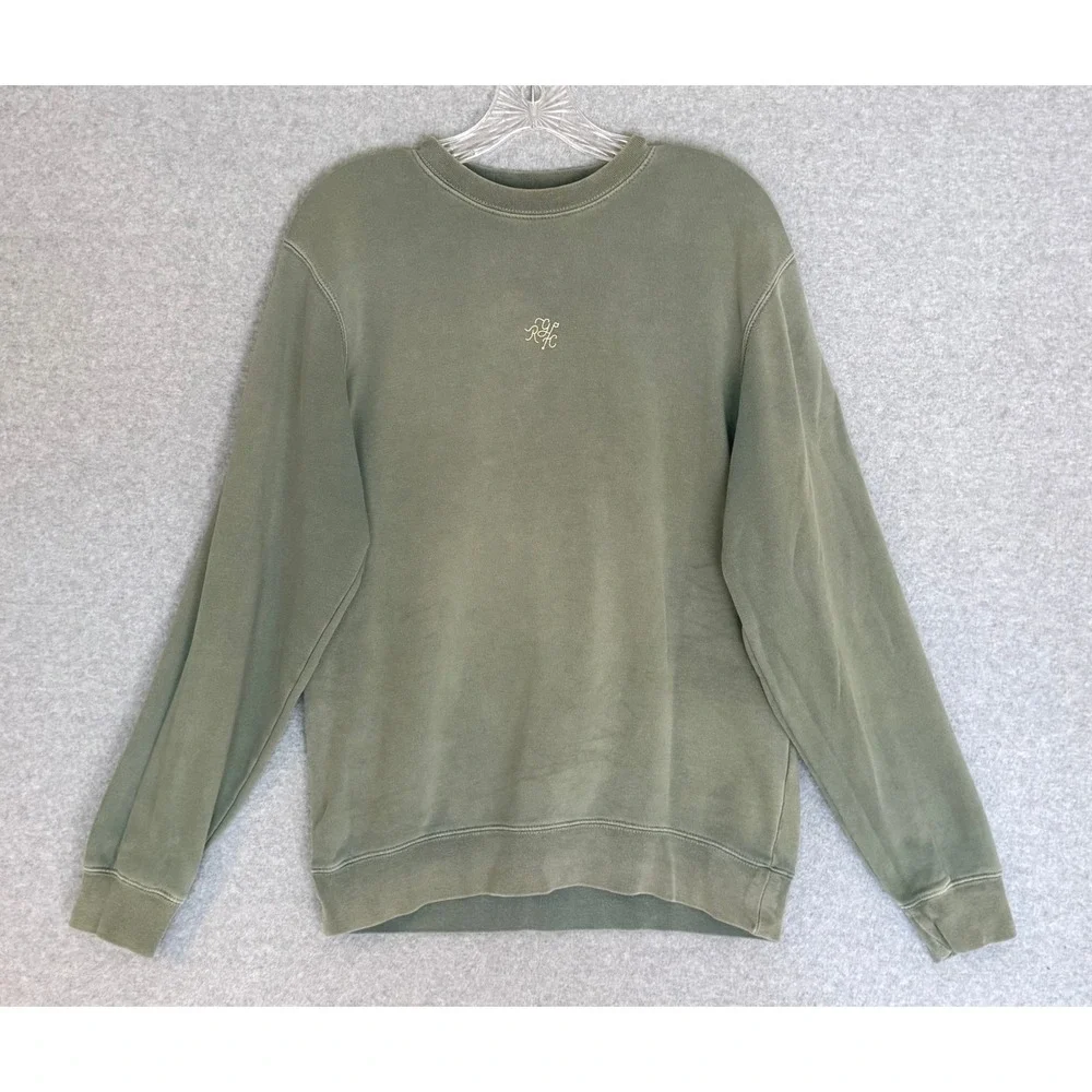 Random Golf Club Sweatshirt Mens Small Olive Green Crewneck RGC Logo Pullover